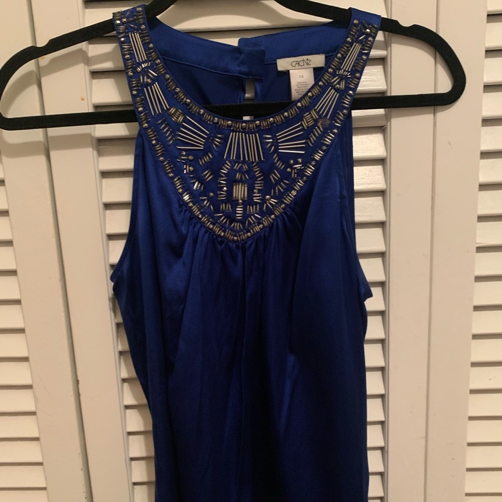 Rich royal blue sleeveless top